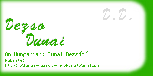 dezso dunai business card